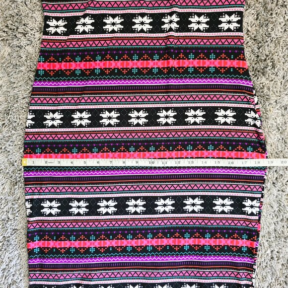 MD Bobbie Brooks Womens Midi Sheath T-Shirt Dress Size Nordic Print Soft Stretch - Picture 8 of 14